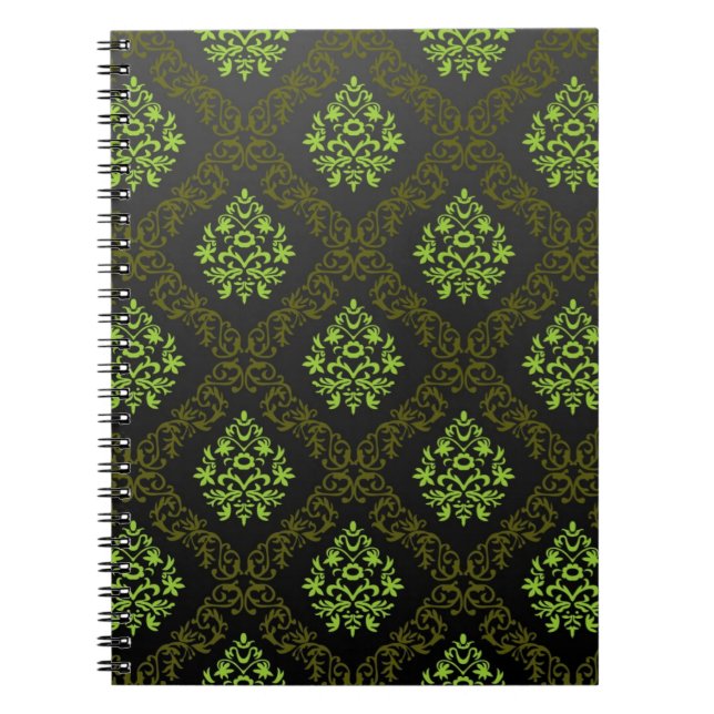 Wallpaper Floral Green Notebook (Front)