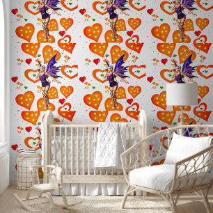Wallpaper Orange Hearts Fairy 