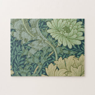 Wallpaper Pattern Sample with Chrysanthemum Jigsaw Puzzle