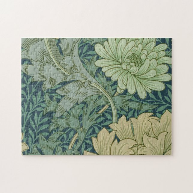 Wallpaper Pattern Sample with Chrysanthemum Jigsaw Puzzle (Horizontal)