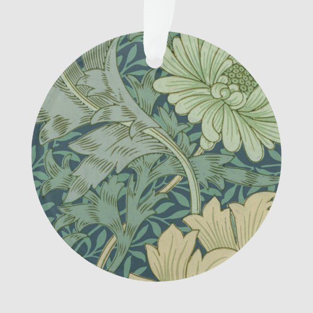 Wallpaper Pattern Sample with Chrysanthemum Ornament (Front)
