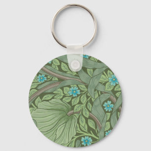 Wallpaper Pattern Sample with Forget-Me-Nots Keychain