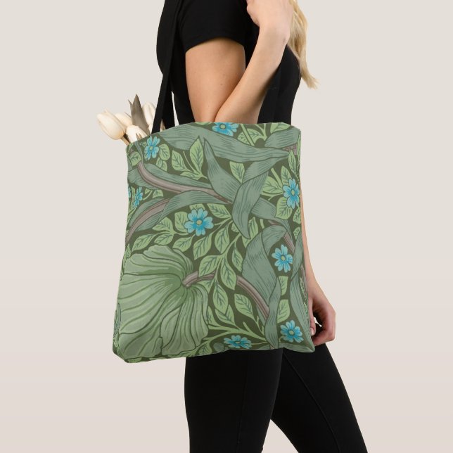 Wallpaper Pattern Sample with Forget-Me-Nots Tote Bag (Close Up)