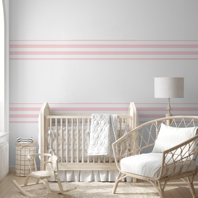 Wallpaper Pink & White Stripe (Kids)