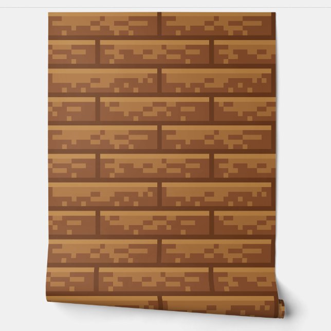 Wallpaper Pixel-Art "WOODPLANKS" 8 bit Var03 (Unrolling)