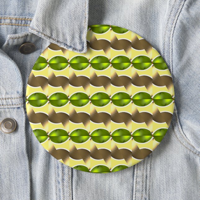 wallpaper retro 6 inch round button (In Situ)