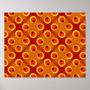 wallpaper retro orange 1970 poster