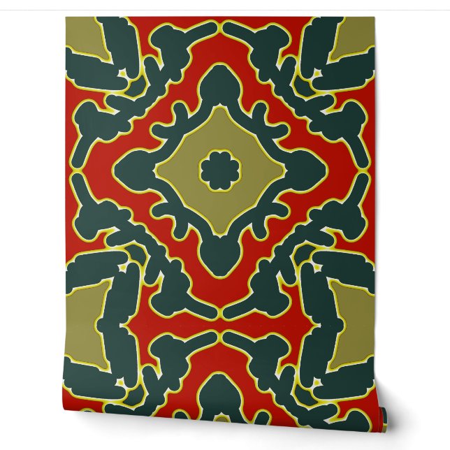 Wallpaper, Vibrant colourful trendy classic design Wallpaper (Unrolling)