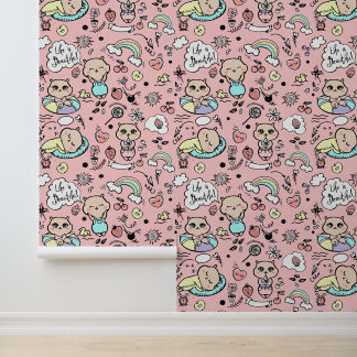 Wallpaper with a modern design, funny cartoon