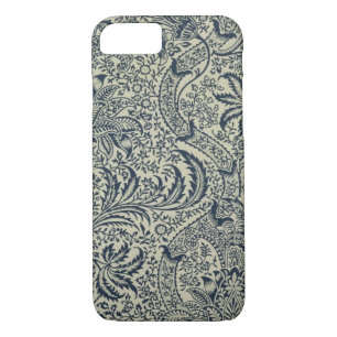 Wallpaper with navy blue seaweed style design Case-Mate iPhone case