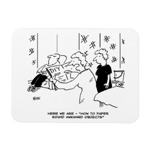Wallpapering and Home Decorating Cartoon Magnet