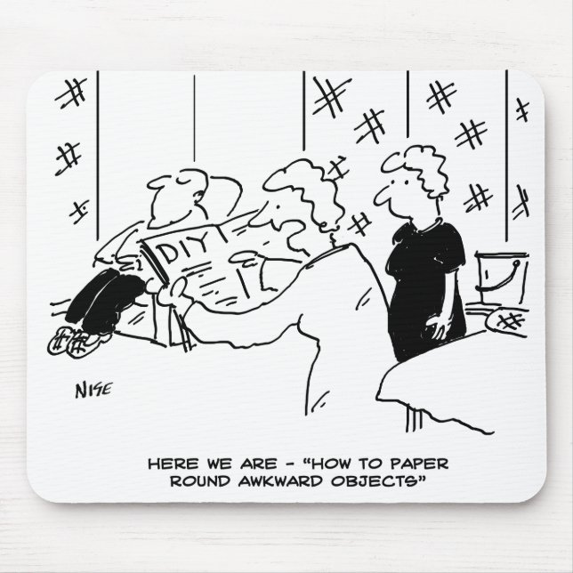 Wallpapering and Home Decorating Cartoon Mouse Pad (Front)