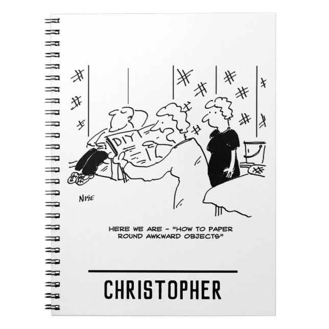 Wallpapering Painter and Decorator Cartoon Notebook (Front)