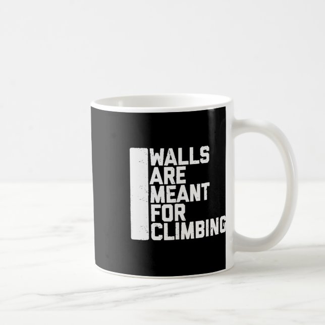 Walls Are Meant For Climbing Boulder Tee  Coffee Mug (Right)