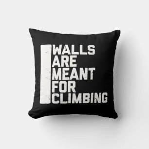 Walls Are Meant For Climbing Boulder   Throw Pillow
