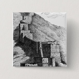 Walls of Antioch, 1894 2 Inch Square Button