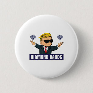 Wallstreetbets Diamond Hands - WSB Stock Market Op 2 Inch Round Button