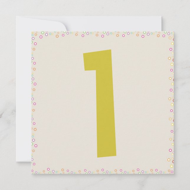 Wally Giraffe 1er Anniversaire invitations de fête (Devant)