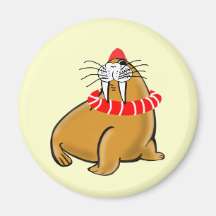 Wally The Walrus Goes Swimming Magnet