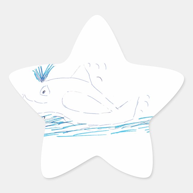 Wally Whale Star Sticker (Front)