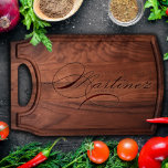 Walnut Cutting Board w/Juice Groove & Handle<br><div class="desc">A customized walnut cutting board makes the perfect gift for a wedding,  anniversary or housewarming!</div>