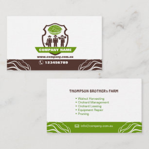 walnut Farms, agriculture, orchard Business Card