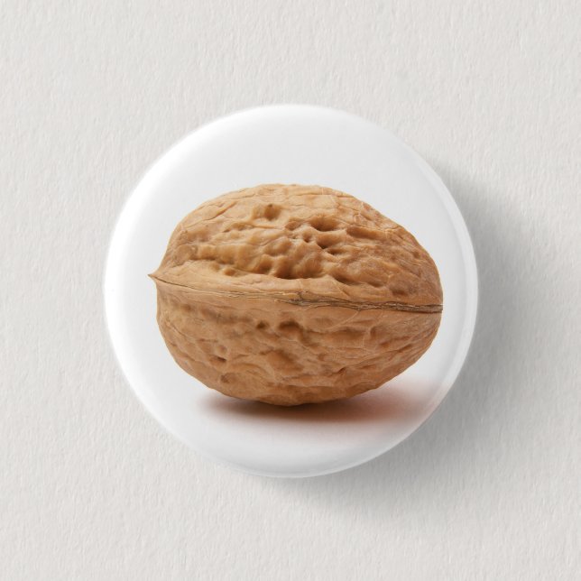 Walnut Flair 1 Inch Round Button (Front)