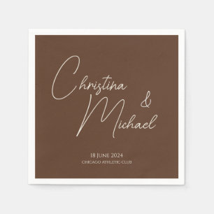 Walnut • Handwritten Script Napkin
