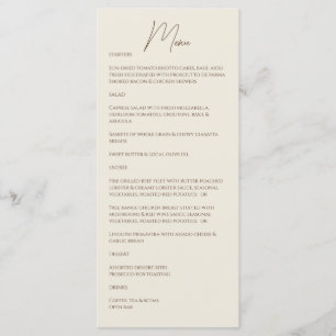 Walnut • Handwritten Script Wedding Menu
