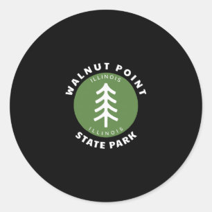Walnut Point State Park Illinois Il Forest Tree Dg Classic Round Sticker
