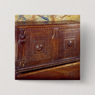 Walnut Sideboard, Lyonnais School 2 Inch Square Button