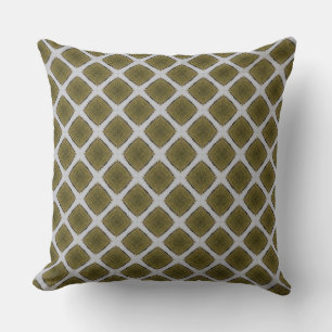 Walnut Square Color on Screen Pattern Design Throw Pillow