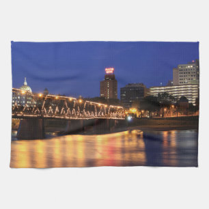 Walnut Street Bridge Harrisburg Pennsylvania Kitchen Towel