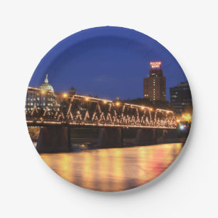 Walnut Street Bridge Harrisburg Pennsylvania Paper Plate