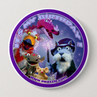 Walnut the Wizard Birthday Button