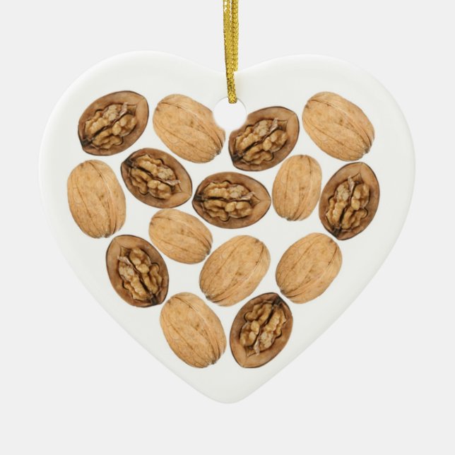 Walnuts! Ceramic Ornament (Front)