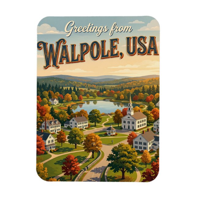 Walpole USA Magnet (Vertical)