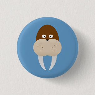 Walrus 1 Inch Round Button