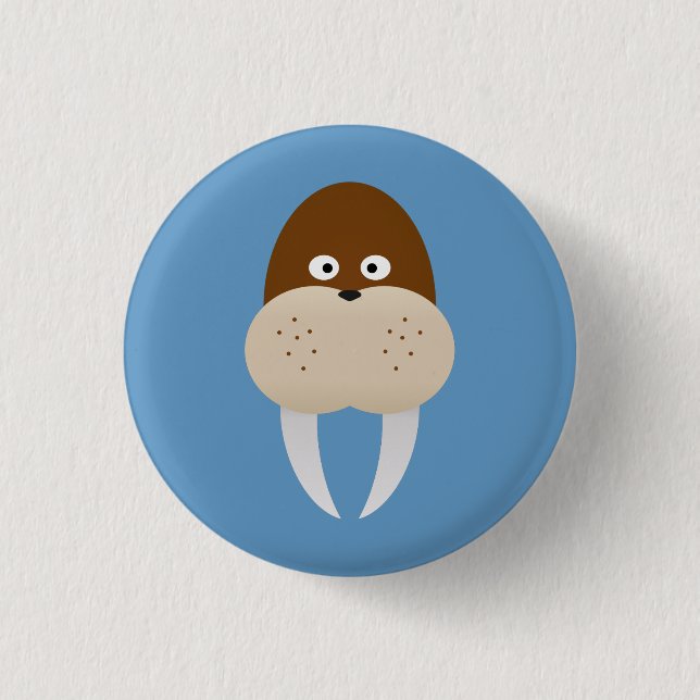 Walrus 1 Inch Round Button (Front)