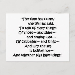 Walrus Cabbages Postcard