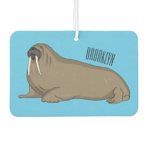 Walrus cartoon illustration air freshener