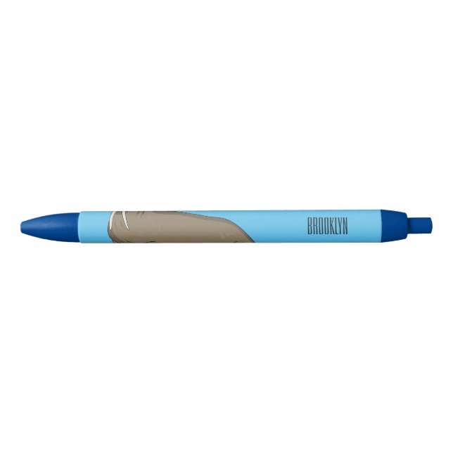 Walrus cartoon illustration  black ink pen (Front)