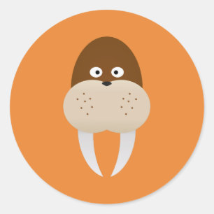 Walrus Classic Round Sticker