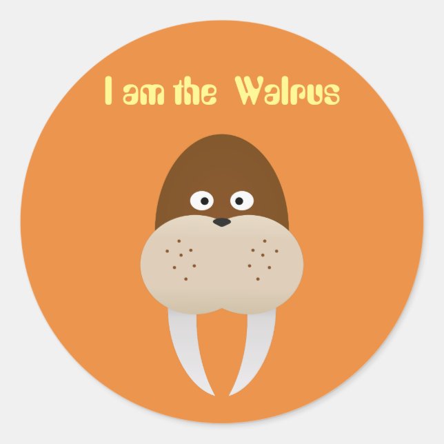 Walrus Classic Round Sticker (Front)