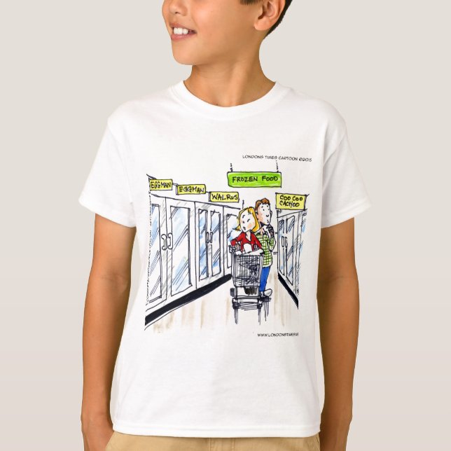 Walrus Frozen Food Section Funny T-Shirt (Front)