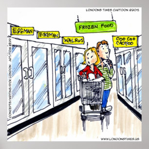 Walrus Frozen Section Drôle Poster