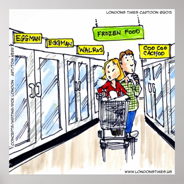 Walrus Frozen Section Drôle Poster (Devant)