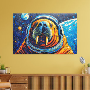 WALRUS IN SPACE-3 CANVAS PRINT