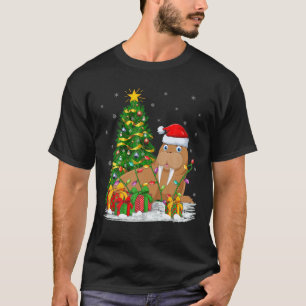 Walrus Lover Xmas Family Matching Santa Walrus Chr T-Shirt