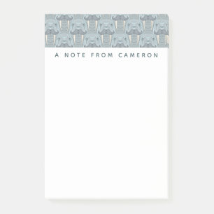 Walrus Moustache Pattern Add Your Name Post-it Notes